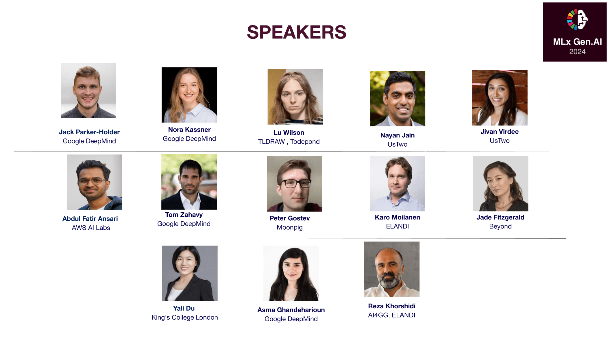MLx Generative AI speakers